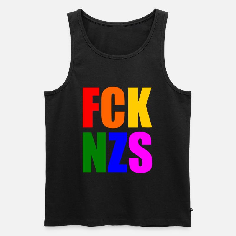 Fck nzs - Männer Premium Bio Tank Top - Schwarz