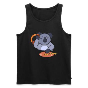Koala DJ Disc Jockey - Männer Premium Bio Tank Top - Schwarz - Vorne - Michal (187cm)