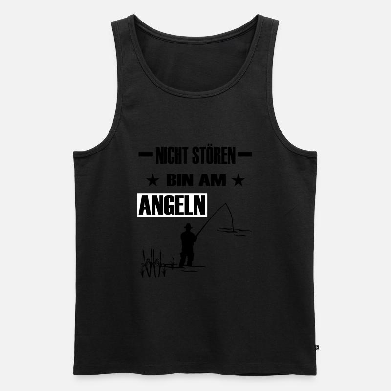 Angeln - Männer Premium Bio Tank Top - Schwarz