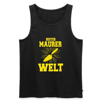 Best bricklayer in the world - Men's Premium Organic Tank Top - black - Front - Michal (187cm)
