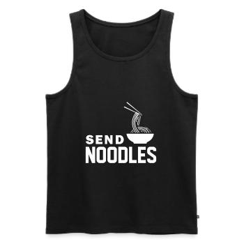 Envoyer des nouilles Ramen - Débardeur bio Premium Homme - noir - Devant - AI Model Male 178 light (178cm)