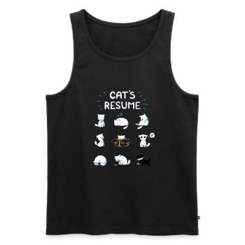 Les chats drôles vivent - Débardeur bio Premium Homme - noir - Devant - Michal (187cm)