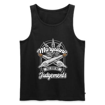 Kiffen Ganja Hashish - Men's Premium Organic Tank Top - black - Front - AI Model Male 178 light (178cm)