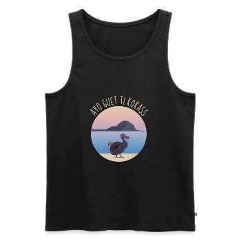 Ayo guet ti kokass - Männer Premium Bio Tank Top - Schwarz - Vorne - AI Model Male 178 light (178cm)