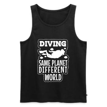 Taucher Wasser Korallen - Männer Premium Bio Tank Top - Schwarz - Vorne - Michal (187cm)