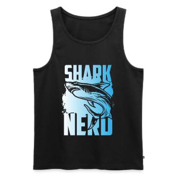 Sharks Ocean Swimming - Men's Premium Organic Tank Top - black - Front - Michal (187cm)