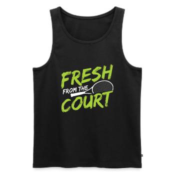 Tennisplatz Spruch Für Tennis - Männer Premium Bio Tank Top - Schwarz - Vorne - Michal (187cm)