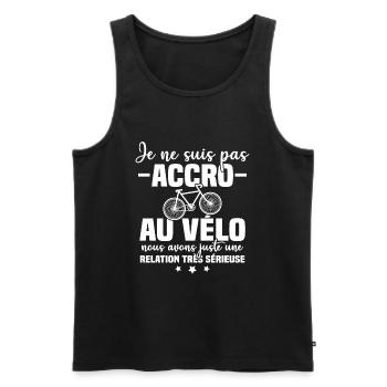 Je ne suis pas accro au vélo - Débardeur bio Premium Homme - noir - Devant - Michal (187cm)