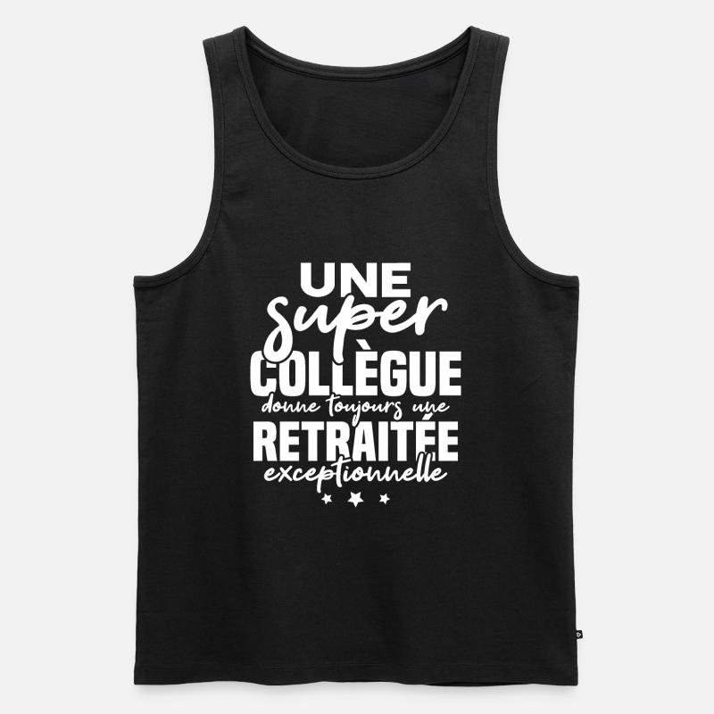 Super collègue / retraitée exceptionnelle - Débardeur bio Premium Homme - noir