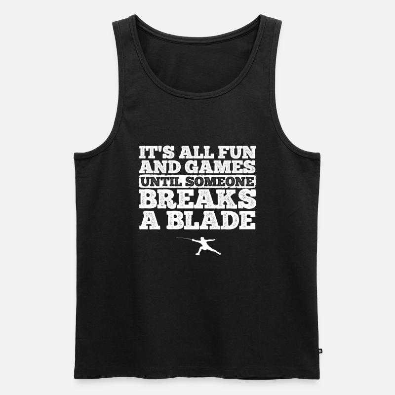 Fechten - Männer Premium Bio Tank Top - Schwarz