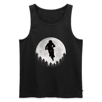 Mountain Bike Moon Mountain Biker Moon - Men's Premium Organic Tank Top - black - Front - Michal (187cm)