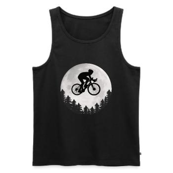 Vélo de route Moon Cycliste de route Moon - Débardeur bio Premium Homme - noir - Devant - Michal (187cm)