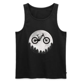 Mountain Bike Moon Mountain Biker Moon - Men's Premium Organic Tank Top - black - Front - Michal (187cm)