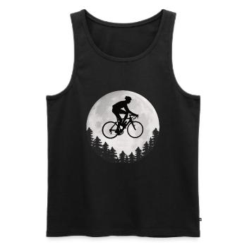 Vélo de route Moon Cycliste de route Moon - Débardeur bio Premium Homme - noir - Devant - Michal (187cm)