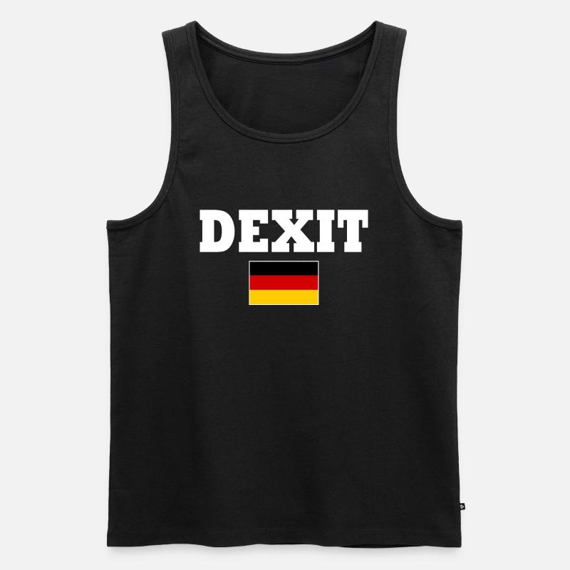 Dexit - Männer Premium Bio Tank Top - Schwarz