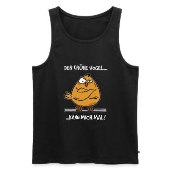 Der Frühe Vogel Kann Mich Mal - Männer Premium Bio Tank Top - Schwarz - Vorne - AI Model Male 178 light (178cm)