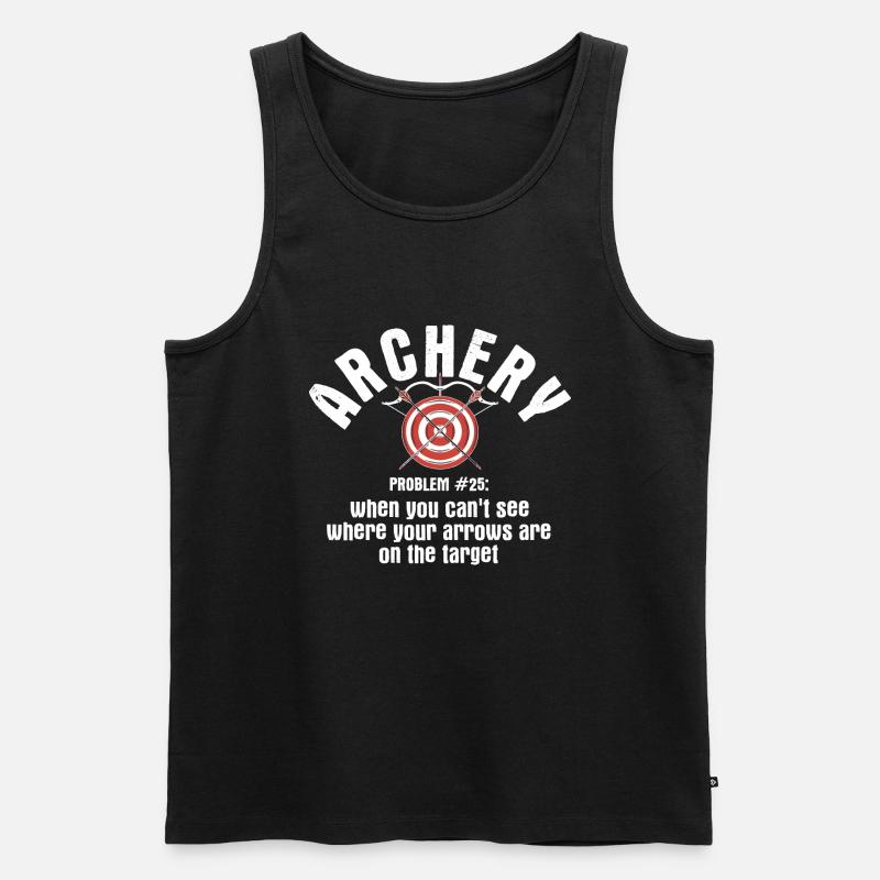 Bogenschießen Archery - Männer Premium Bio Tank Top - Schwarz