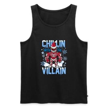 Power Rangers Ugly Christmas Chillin Villain - Débardeur bio Premium Homme - noir - Devant - AI Model Male 178 light (178cm)