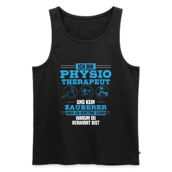 Physiotherapeut/Physiotherapie/Zauberer/Geschenk - Männer Premium Bio Tank Top - Schwarz - Vorne - Michal (187cm)