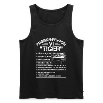 Panzer Tiger Panzerkampfwagen VI Panzerfahrer - Männer Premium Bio Tank Top - Schwarz - Vorne - AI Model Male 178 light (178cm)