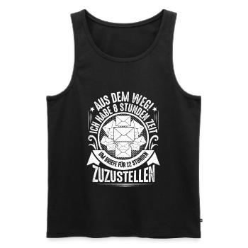 Briefträger Postbote Zusteller Kurier Briefe Post - Männer Premium Bio Tank Top - Schwarz - Vorne - Michal (187cm)