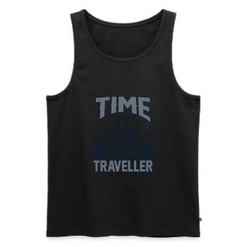 Time travel to the future - Men's Premium Organic Tank Top - black - Front - AI Model Male 178 light (178cm)