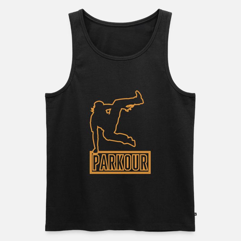 Parkour - Männer Premium Bio Tank Top - Schwarz