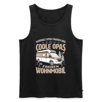 Coole Opas fahren Wohnmobil - Männer Premium Bio Tank Top - Schwarz - Vorne - Michal (187cm)