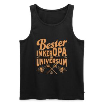 Bester Imker Opa im Universum - Männer Premium Bio Tank Top - Schwarz - Vorne - AI Model Male 178 light (178cm)