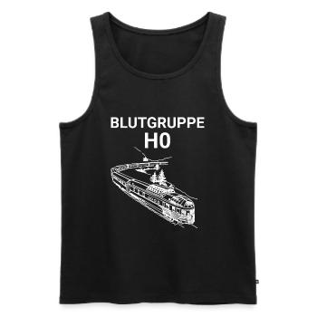 Blutgruppe H0 - Männer Premium Bio Tank Top - Schwarz - Vorne - Michal (187cm)