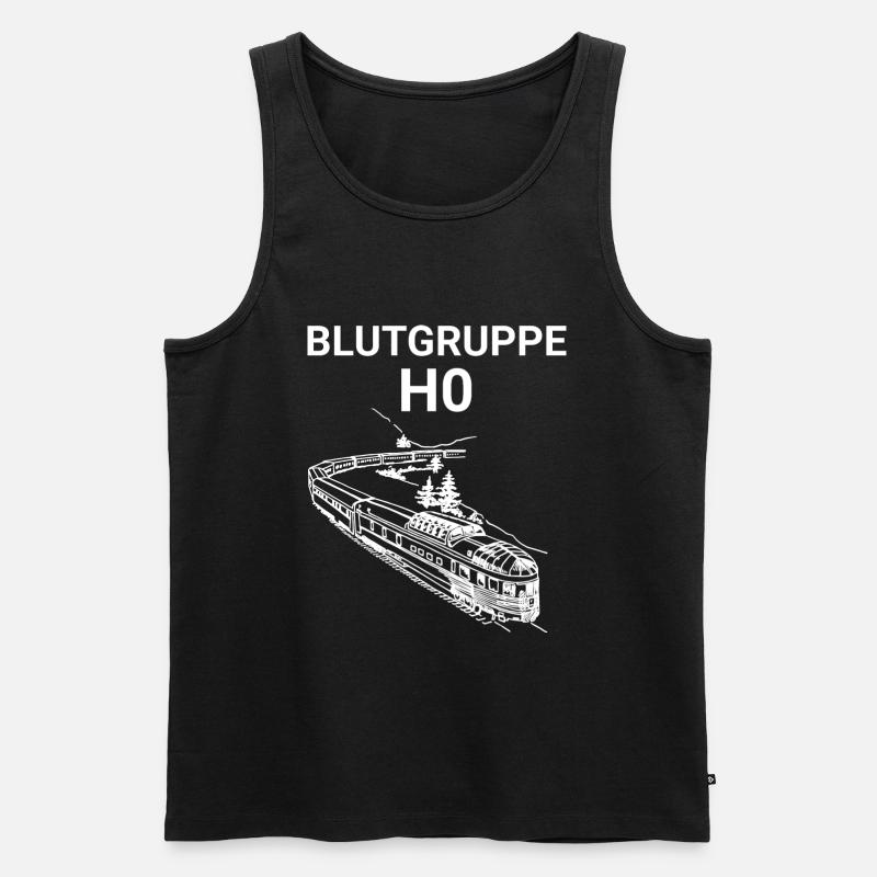 Blutgruppe H0 - Männer Premium Bio Tank Top - Schwarz