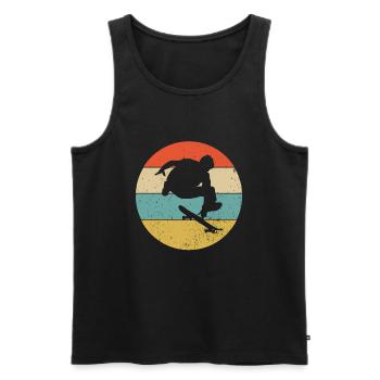 Skateboard Skater Skate Skaten Skateboarding - Männer Premium Bio Tank Top - Schwarz - Vorne - Michal (187cm)