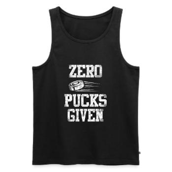 Hockey Gift Hockey Puck Winter Sports - Men's Premium Organic Tank Top - black - Front - Michal (187cm)