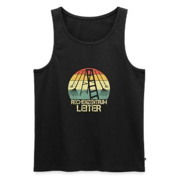 Rechenzentrum Retro Vintage Rechen & Besen Leiter - Männer Premium Bio Tank Top - Schwarz - Vorne - Michal (187cm)
