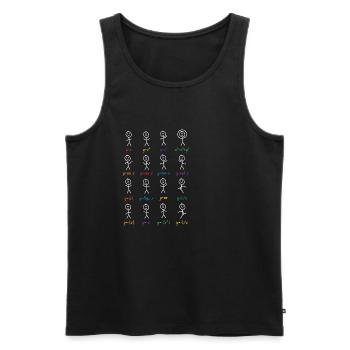 Mathematik Funktion Männchen Mathe Geschenk - Männer Premium Bio Tank Top - Schwarz - Vorne - AI Model Male 178 light (178cm)