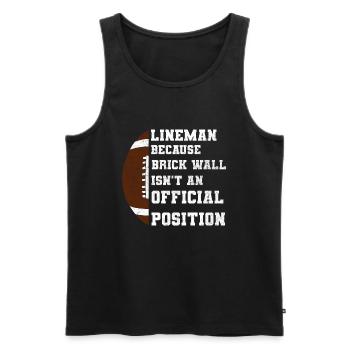 Lineman Official Position American Football - Männer Premium Bio Tank Top - Schwarz - Vorne - Michal (187cm)
