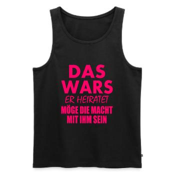 Das wars er heiratet - Männer Premium Bio Tank Top - Schwarz - Vorne - AI Model Male 178 light (178cm)