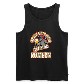 Gepflegt einen hinter die Rüstung Römern - Männer Premium Bio Tank Top - Schwarz - Vorne - Michal (187cm)