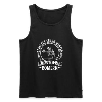 Gepflegt einen hinter die Rüstung Römern - Männer Premium Bio Tank Top - Schwarz - Vorne - Michal (187cm)