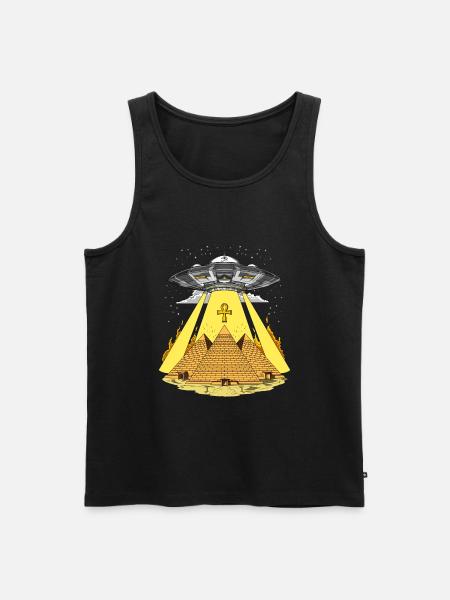 Ausländische Entführungs-ägyptische Pyramiden UFO Anunnaki - Männer Premium Bio Tank Top - Schwarz