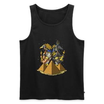 Anubis Ra Egyptian Gods Ancient Pyramids Mythology - Men's Premium Organic Tank Top - black - Front - Michal (187cm)