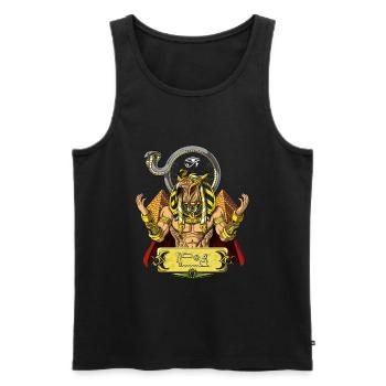 Egyptian God Ra Ancient Sun Deity Mythology - Men's Premium Organic Tank Top - black - Front - Michal (187cm)