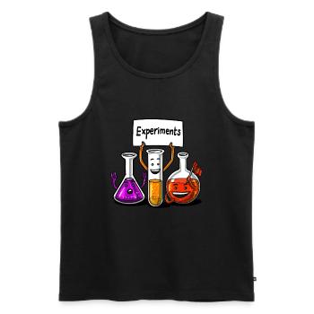 Chemistry Science Experiments Funny School Student - Men's Premium Organic Tank Top - black - Front - AI Model Male 178 light (178cm)