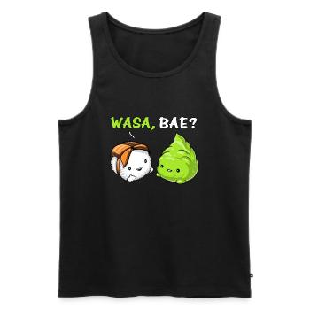 Niedliche Sushi Wasabi Paare Wasa Bae - Männer Premium Bio Tank Top - Schwarz - Vorne - AI Model Male 178 light (178cm)