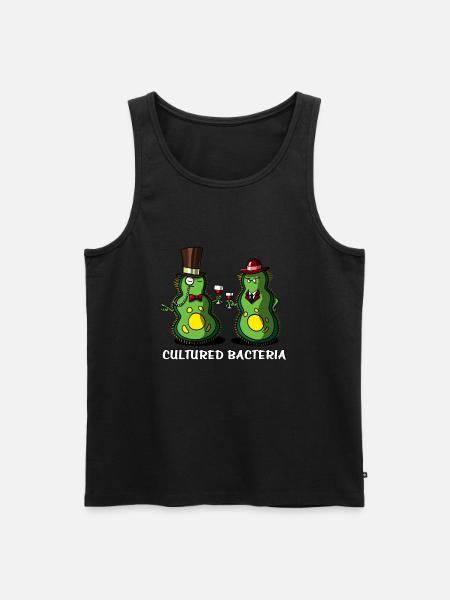 Biology Science Cultured Bacteria Funny - Men's Premium Organic Tank Top - black