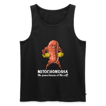 Biologie Science Drôle Drôle Mitochondrie École - Débardeur bio Premium Homme - noir - Devant - AI Model Male 178 light (178cm)