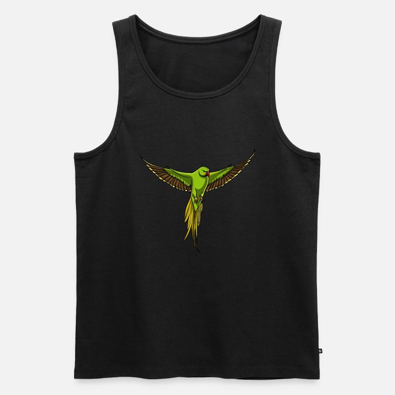 Papagei-Sittich-Vogel - Männer Premium Bio Tank Top - Schwarz