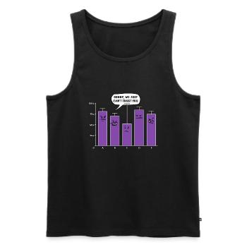 Datenanalyse Wissenschaft Geek Wir können Ihnen nicht vertrauen Nerd - Männer Premium Bio Tank Top - Schwarz - Vorne - AI Model Male 178 light (178cm)