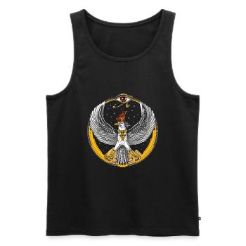 Horus dieu faucon égyptien antique - Débardeur bio Premium Homme - noir - Devant - AI Model Male 178 light (178cm)