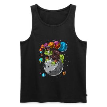 Psychedelic Bufo Alvarius Frog Trip - Men's Premium Organic Tank Top - black - Front - AI Model Male 178 light (178cm)